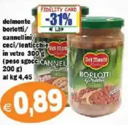 Il Castoro Supermercati Del Monte borlotti/cannellini/ceci/lenticchie offerta