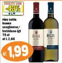 Il Castoro Supermercati vino botte buona sangiovese/trebbiano igt offerta