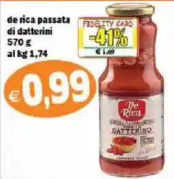 Il Castoro Supermercati De Rica passata di datterini offerta