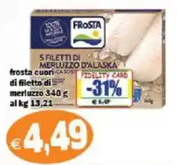 Il Castoro Supermercati Frosta 5 filetti di merluzzo d'alaska offerta
