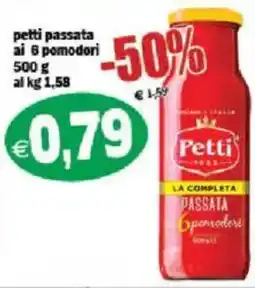 Il Castoro Supermercati Petti passata ai 6 pomodori offerta