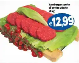 Il Castoro Supermercati hamburger scelto di bovino adulto offerta