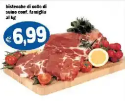 Il Castoro Supermercati bistecche di collo di suino conf. famiglia offerta