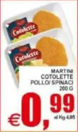 Pewex Martini Cotolette Pollo/Spinaci offerta