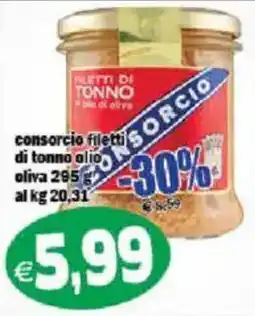 Il Castoro Supermercati Consorzio filetti di tonno olio oliva offerta