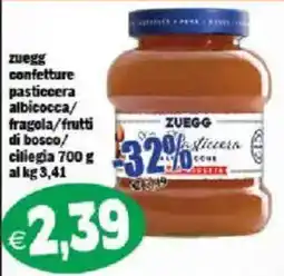 Il Castoro Supermercati Zuegg confettura pasticcera albicocca/fragola/frutti di bosco/ciliegia offerta