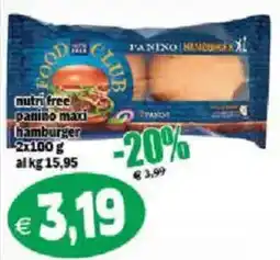 Il Castoro Supermercati nutri free panino maxi hamburger offerta