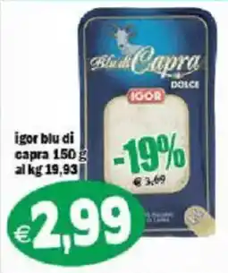 Il Castoro Supermercati Igor blu di capra offerta
