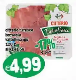 Il Castoro Supermercati Citterio bresaola valtellina igp offerta