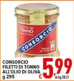 Iper Triscount Consorcio filetti di tonno all'olio di oliva offerta