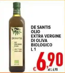 Iper Triscount Olio extra vergine di oliva biologico De Santis offerta