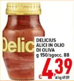 Iper Triscount Delicious alici in olio di oliva offerta