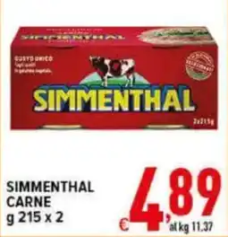 Iper Triscount Simmenthal carne offerta