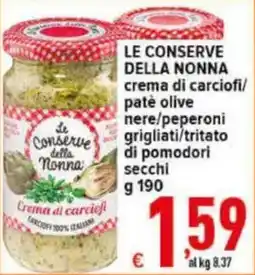Iper Triscount Le conserve della nonna crema di carciofi offerta