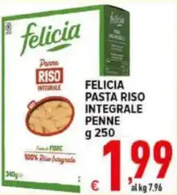 Iper Triscount Felicia pasta riso integrale penne offerta