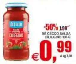 Pewex De Cecco salsa pomodoro ciliegino offerta