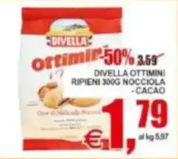 Pewex Divella ottimini ripieni nocciola cacao offerta