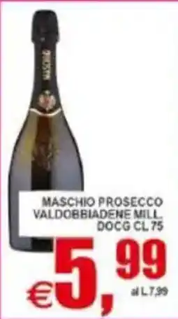 Pewex Maschio Prosecco Valdobbiadene Mill DOCG offerta