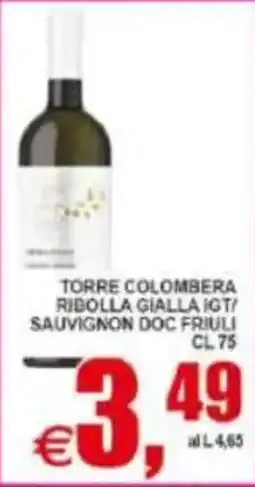 Pewex Torre Colombera Ribolla Gialla IGT/ Sauvignon DOC Friuli offerta