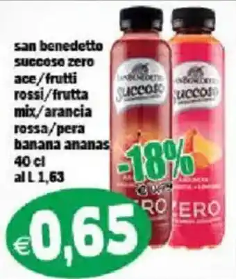 Il Castoro Supermercati San Benedetto succoso zero offerta