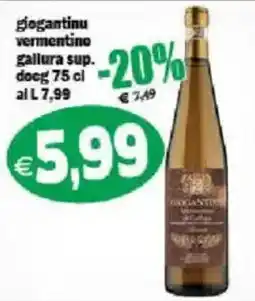 Il Castoro Supermercati GioGantinu vermentino gallura sup. offerta