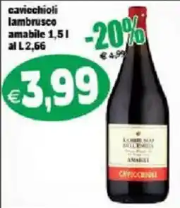 Il Castoro Supermercati cavicchioli lambrusco amabile offerta