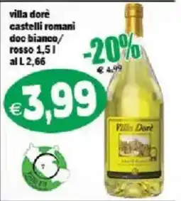 Il Castoro Supermercati Villa Dorè castelli romani doc bianco/rosso offerta