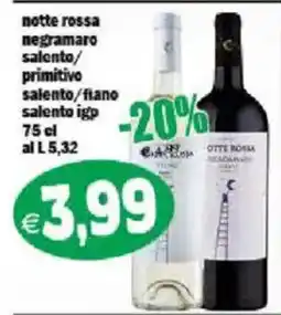 Il Castoro Supermercati notte rossa negramaro offerta