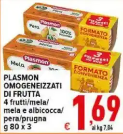 Iper Triscount Plasmon omogeneizzati di frutta offerta