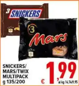 Iper Triscount Snickers/Mars/Twix multipack offerta