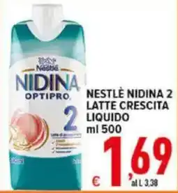Iper Triscount Nestlé Nidina 2 latte crescita liquido offerta