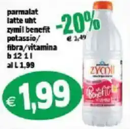 Il Castoro Supermercati parmalat latte uht zymil benefit potassio/fibra/vitamina b 12 offerta