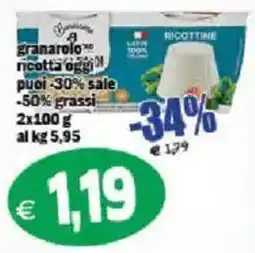 Il Castoro Supermercati granarolo ricotta oggi offerta