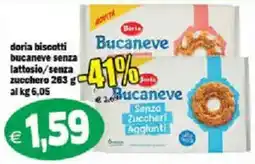 Il Castoro Supermercati Doria biscotti bucanève senza lattosio offerta