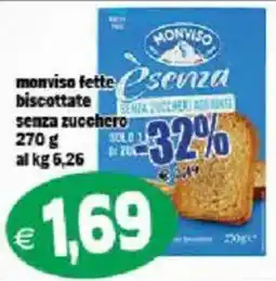 Il Castoro Supermercati Monviso fette biscottate senza zucchero offerta