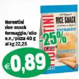 Il Castoro Supermercati Fiorentini rice snack formaggio/olio offerta
