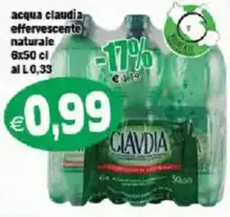 Il Castoro Supermercati Acqua claudia effervescente naturale offerta