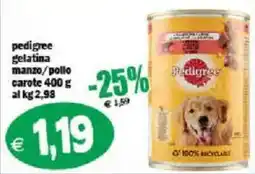 Il Castoro Supermercati Pedigree gelatina manzo/pollo carote offerta