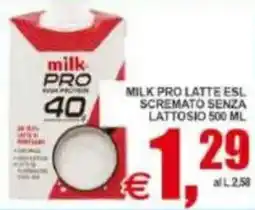 Pewex Milk Pro latte esl scremato senza lattosio offerta