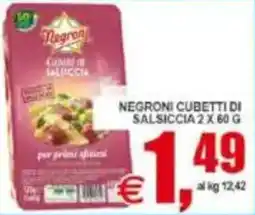 Pewex Negroni cubetti di salsiccia offerta