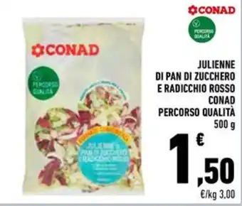 Julienne di pan di zucchero e radicchio rosso Conad Percorso Qualità