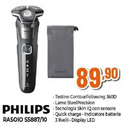 Ipercoop Philips Rasoio S5887/10 offerta
