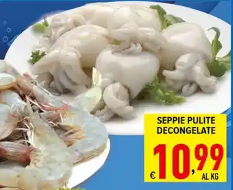 Seppie pulite decongelate