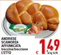 Iper Triscount Andriese scamorza affumicata treccina/treccione offerta