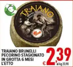 Iper Triscount Traiano Brunelli pecorino stagionato offerta