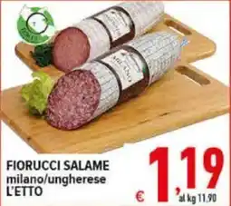 Iper Triscount Fiorucci salame milano/ungherese offerta