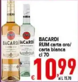 Iper Triscount Bacardi rum carta oro/carta bianca offerta