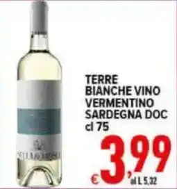 Iper Triscount Terre Bianche Vino Vermentino Sardegna DOC offerta