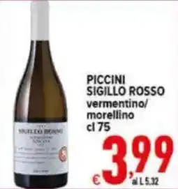 Iper Triscount Piccini Sigillo Rosso vermentino/morellino offerta