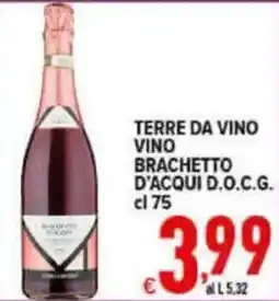 Iper Triscount Terre da Vino Vino Brachetto d'Acqui D.O.C.G. offerta